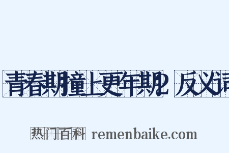 青春期撞上更年期2反义词是什么意思的图片